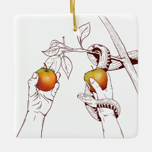 Adam und Eve Keramikornament (Vorderseite)