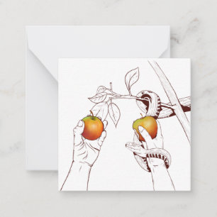 Adam und Eve Mitteilungskarte