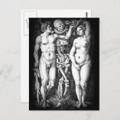 Adam und Eve Original Sünde Postkarte (Vorne/Hinten)