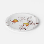 Adam und Eve pflücken Äpfel Pappteller (Schrägansicht)