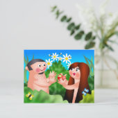 Adam und Eve Postkarte (Stehend Vorderseite)