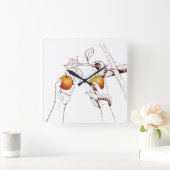 Adam und Eve Quadratische Wanduhr (Zuhause)