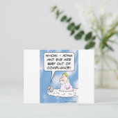 Adam und Eve sind aus Befolgung heraus Postkarte (Stehend Vorderseite)