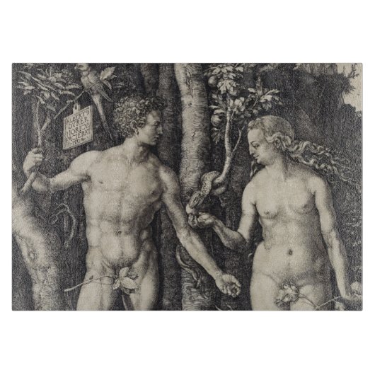 Adam- und Eve-Stich durch Albrecht Durer Schneidebrett (Vorderseite)