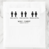 Adam und Eve und... Aufkleber! Rechteckiger Aufkleber (Tasche)