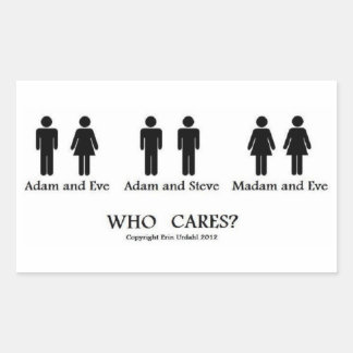 Adam und Eve und... Aufkleber! Rechteckiger Aufkleber
