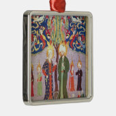 Adam und Eve und ihre dreizehn Zwillinge Silbernes Ornament (Rechts)