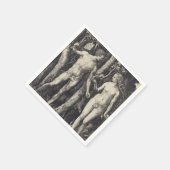 Adam und Eve von Albrecht Durer Serviette (Ecke)