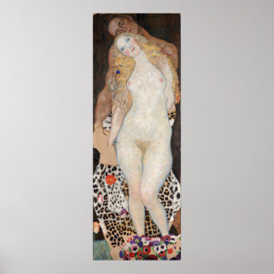 Adam und Eve von Gustav Klimt Poster