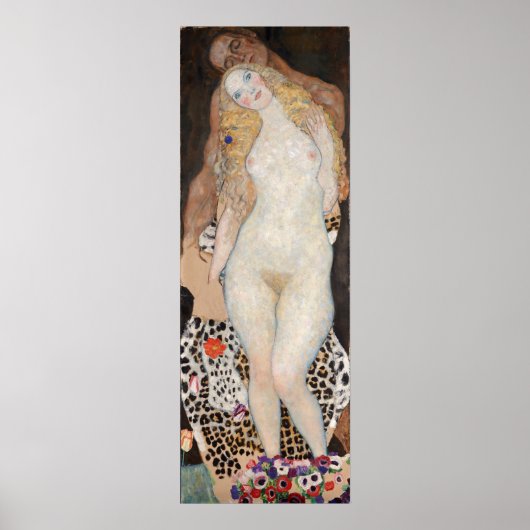 Adam und Eve von Gustav Klimt Poster (Vorne)