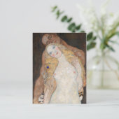 Adam und Eve von Gustav Klimt Postkarte (Stehend Vorderseite)