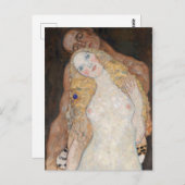 Adam und Eve von Gustav Klimt Postkarte (Vorne/Hinten)