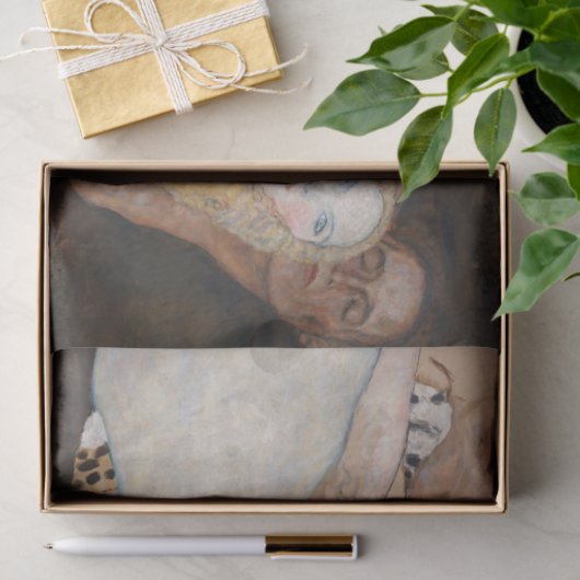 Adam und Eve von Gustav Klimt Seidenpapier (Geschenk)