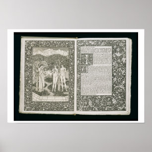 Adam und Eve, von 'The Kelmscott Chaucer', veröffe Poster