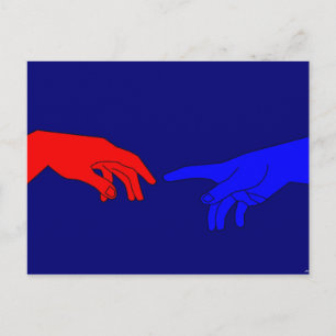 Adam und Gott Postkarte