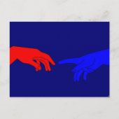 Adam und Gott Postkarte (Vorderseite)