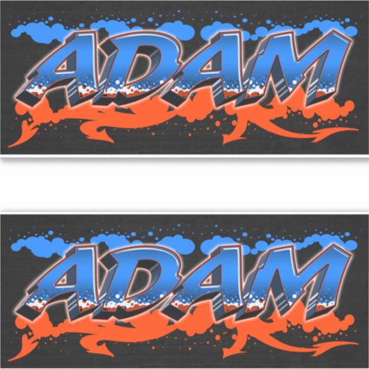 Adam Vorname Name Graffiti Aufkleber Sticker (Vorderseite)
