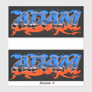 Adam Vorname Name Graffiti Aufkleber Sticker