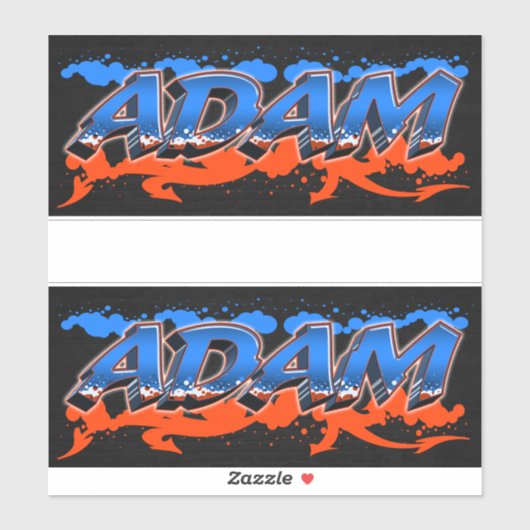 Adam Vorname Name Graffiti Aufkleber Sticker (Blatt)