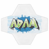 Adam Your Name Graffiti Brick Wall Stylized Fußball (Flach)