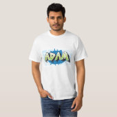 Adam Your Name Graffiti Brick Wall Stylized T-Shirt (Vorne ganz)