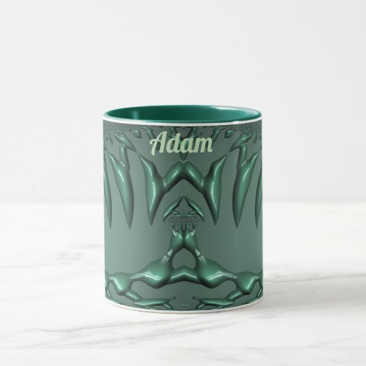 ADAM ~ Zany 3D Fraktal ~ Green 3D-Tasse Tasse (Zentrum)