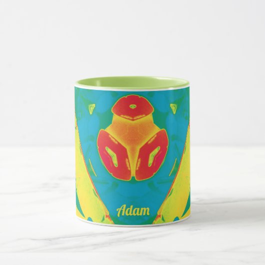 ADAM ~ Zany 3D ~ Yellow Red Green Tasse (Zentrum)