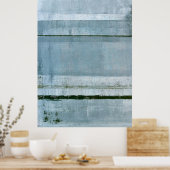 "Adamant" Blaue Abstrakte Kunst Poster (Küche)