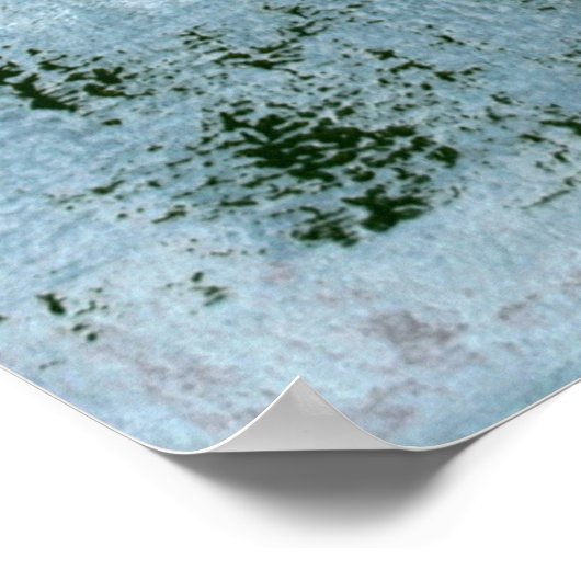 "Adamant" Blaue Abstrakte Kunst Poster (Ecke)