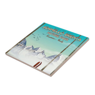 Adamello Brenta Naturpark Italien Urlaub Druck Fliese