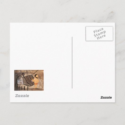 Adams allererste Hose Postkarte (Rückseite)