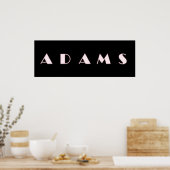 ADAMS Alphabet Letter Name Art Poster (Küche)