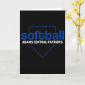 Adams Central Patriots Softball Heimplatte  Karte (Gelbe Blume)