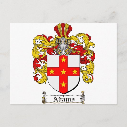 Adams Coat of Arms / Adams Familienwappen Postkarte (Vorderseite)