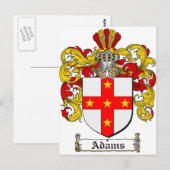 Adams Coat of Arms / Adams Familienwappen Postkarte (Vorne/Hinten)