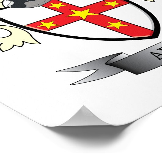 Adams Coat of Arms Poster (Ecke)