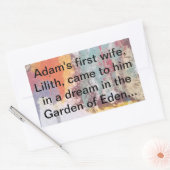 Adams erste Ehefrau Lilith Jeff Hankamer Artjunkha Rechteckiger Aufkleber (Umschlag)