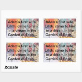 Adams erste Ehefrau Lilith Jeff Hankamer Artjunkha Rechteckiger Aufkleber (Blatt)