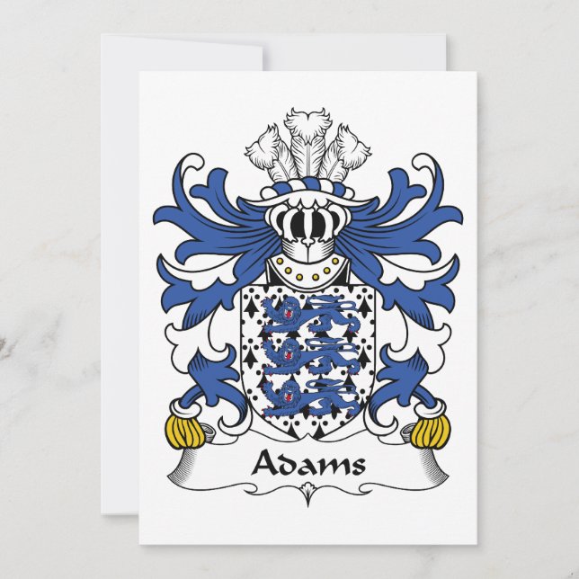 Adams Familienwappen (Vorderseite)