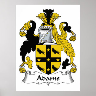 Adams Familienwappen Poster