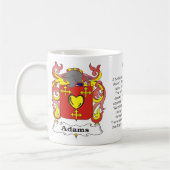 Adams-Familienwappen-Tasse Kaffeetasse (Links)