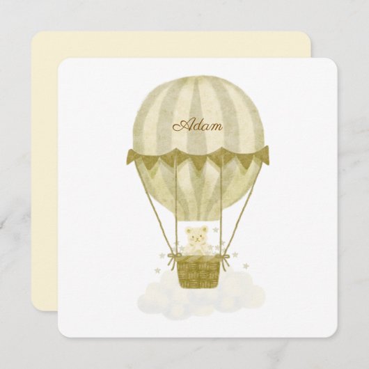 Adams Geburt Einladung (Vorne/Hinten)