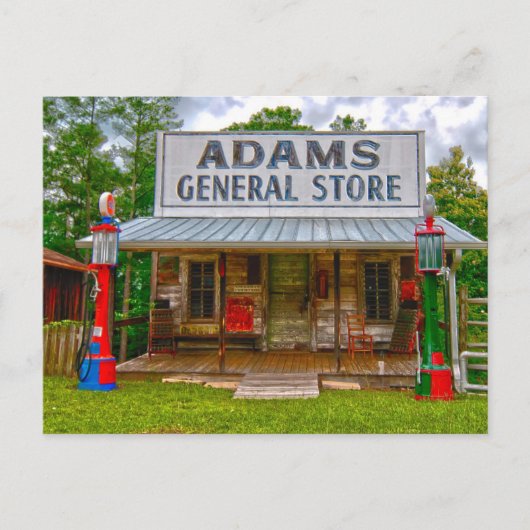 Adams General Store Alabama Postkarte (Vorderseite)