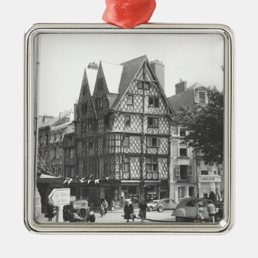 Adams Haus Silbernes Ornament (Vorne)