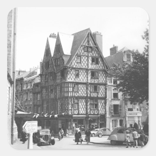 Adam's House Quadratischer Aufkleber (Vorderseite)