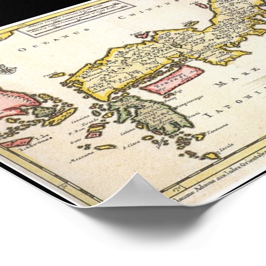 Adams Japan Map 1707 Poster (Ecke)