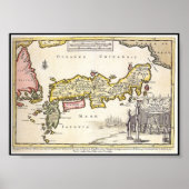 Adams Japan Map 1707 Poster (Vorne)