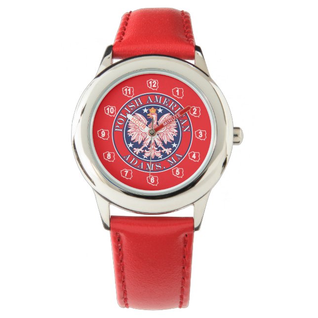 Adams Massachusetts Polnisch Armbanduhr (Vorderseite)
