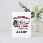 Adams Massachusetts Polnisch Postkarte (Stehend Vorderseite)