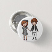 Adams-Paar-Knopf Button (Vorne & Hinten)